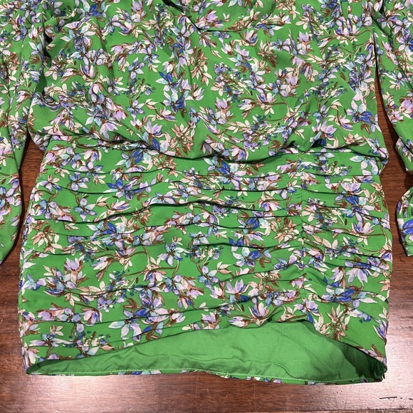 Skylar Madison Dresss Women Small Green Floral Long Sleeve Mini1‎ - Picture 5 of 13